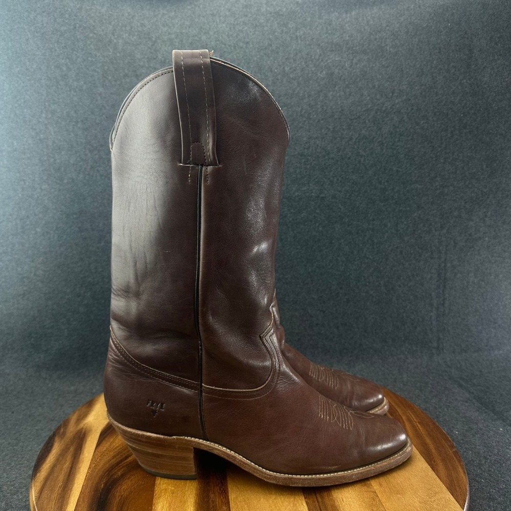 Frye Brown Leather Cowboy Western Boots